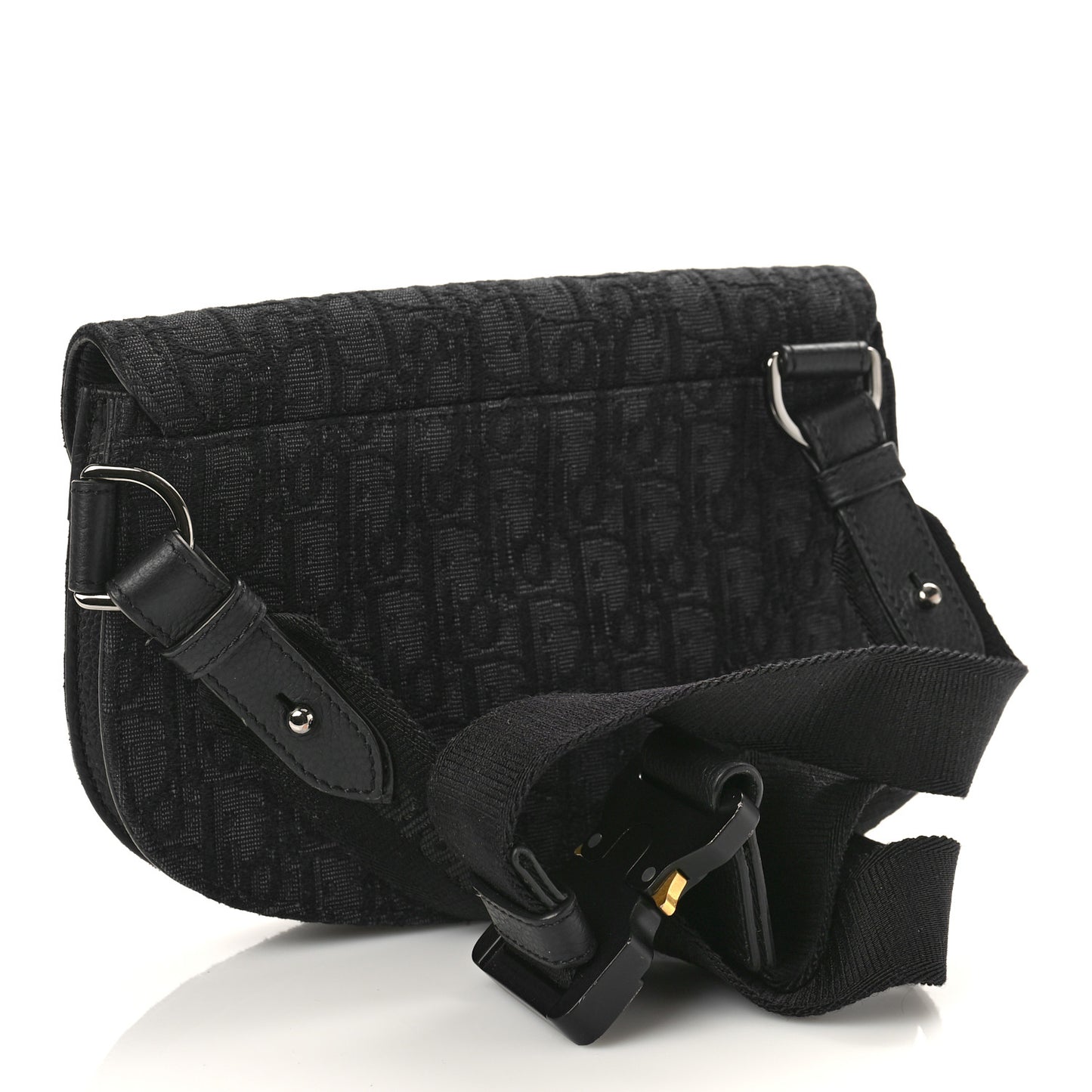 Oblique Saddle Messenger Pouch Blue Black