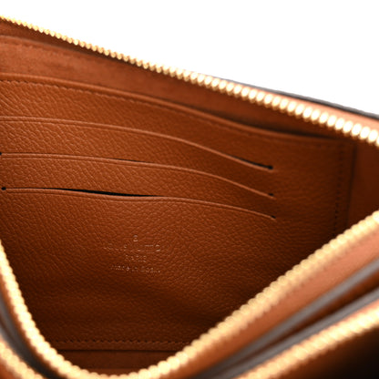Louis Vuitton Empreinte Monogram Giant Double Zip Pochette Caramel 6 of 9
