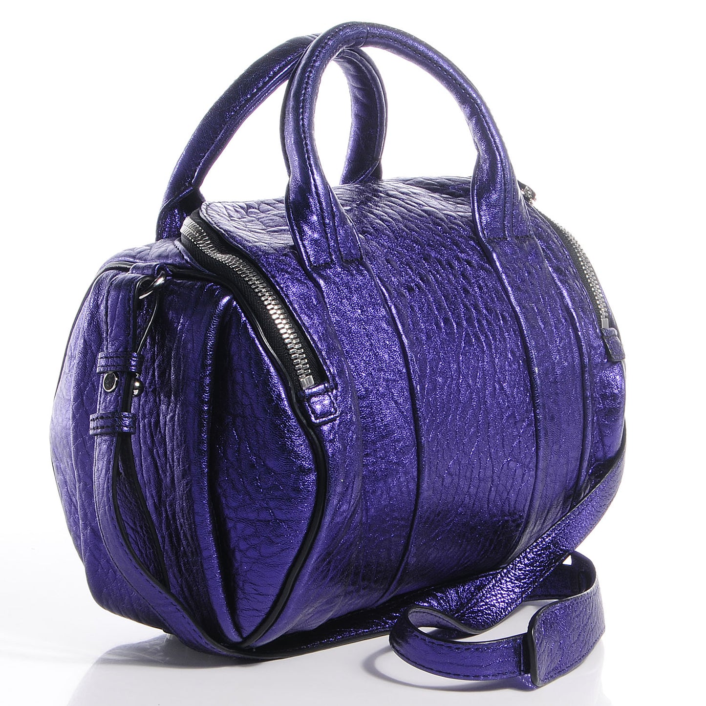 Pebbled Lambskin Rockie Nile with Silver Hardware