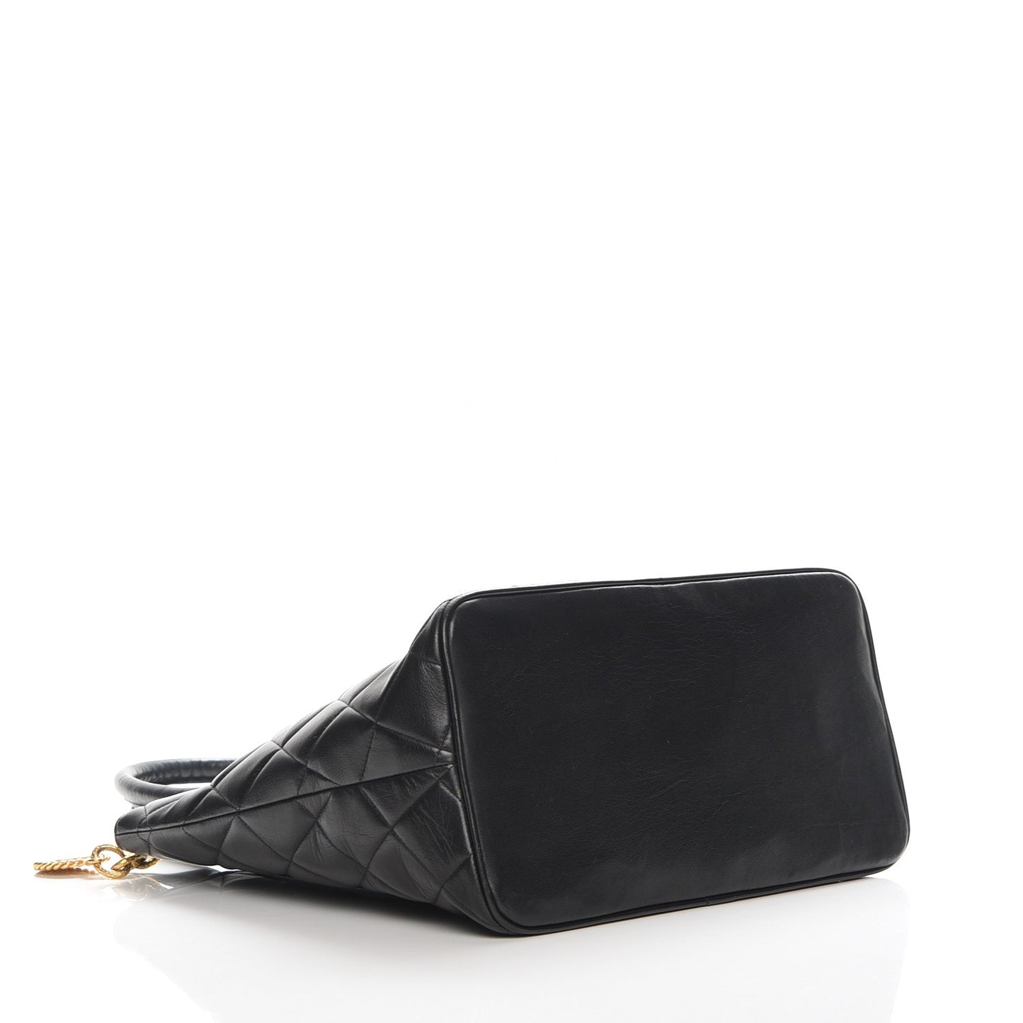 Lambskin Quilted Medallion Tote Black