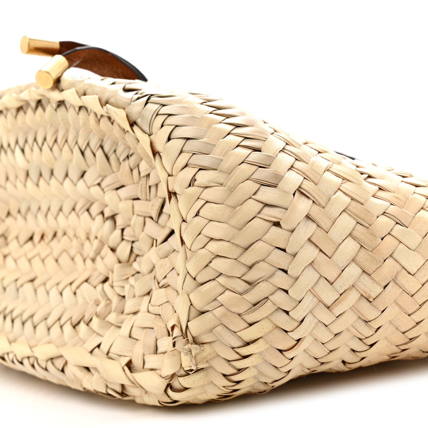 Chloe Raffia Calfskin Marcie Basket Tan 10 of 11