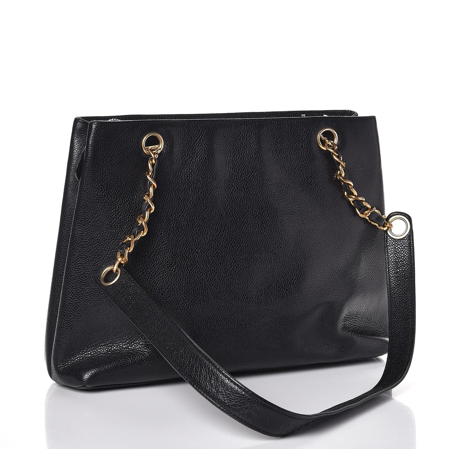 Caviar Flap Shoulder Bag Black