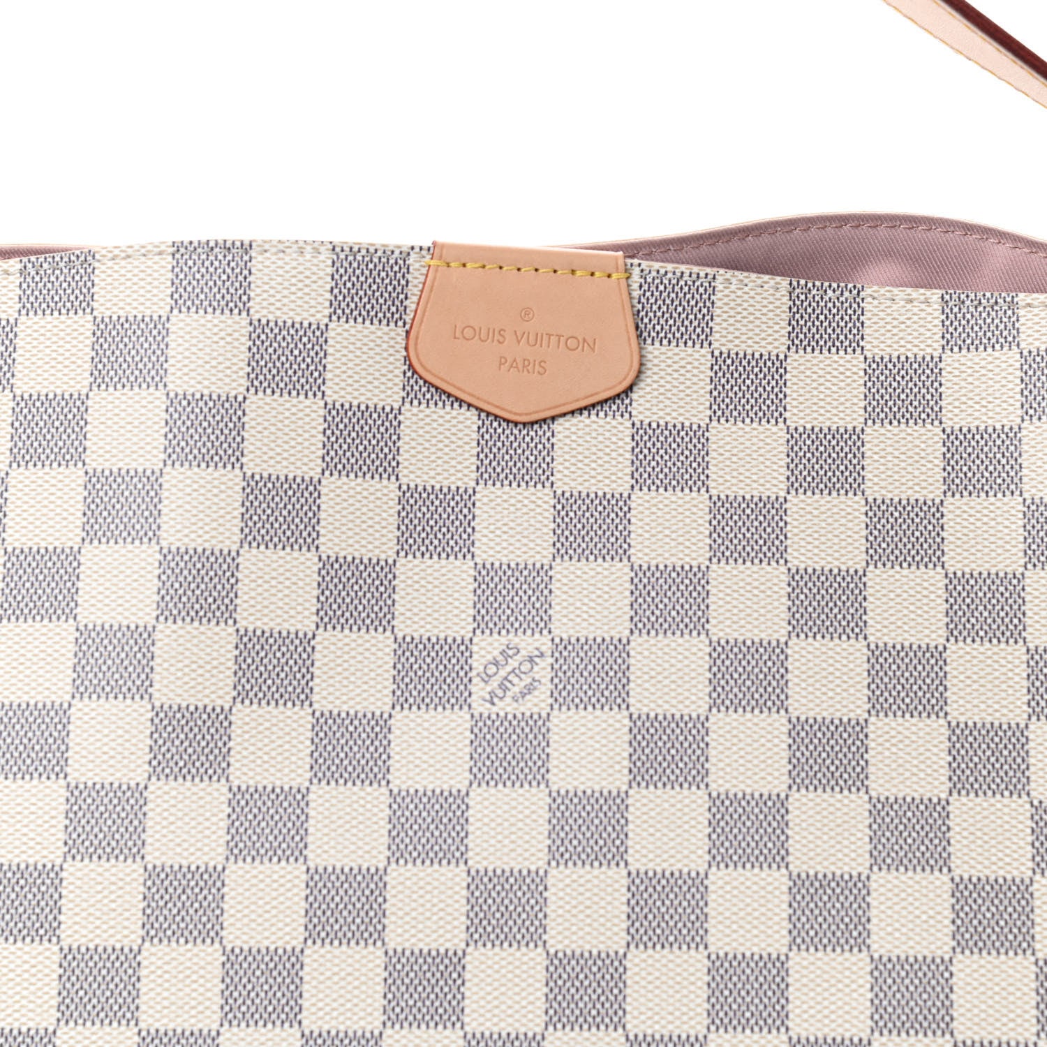 Louis Vuitton Damier Azur Graceful MM Rose Ballerine 8 of 12