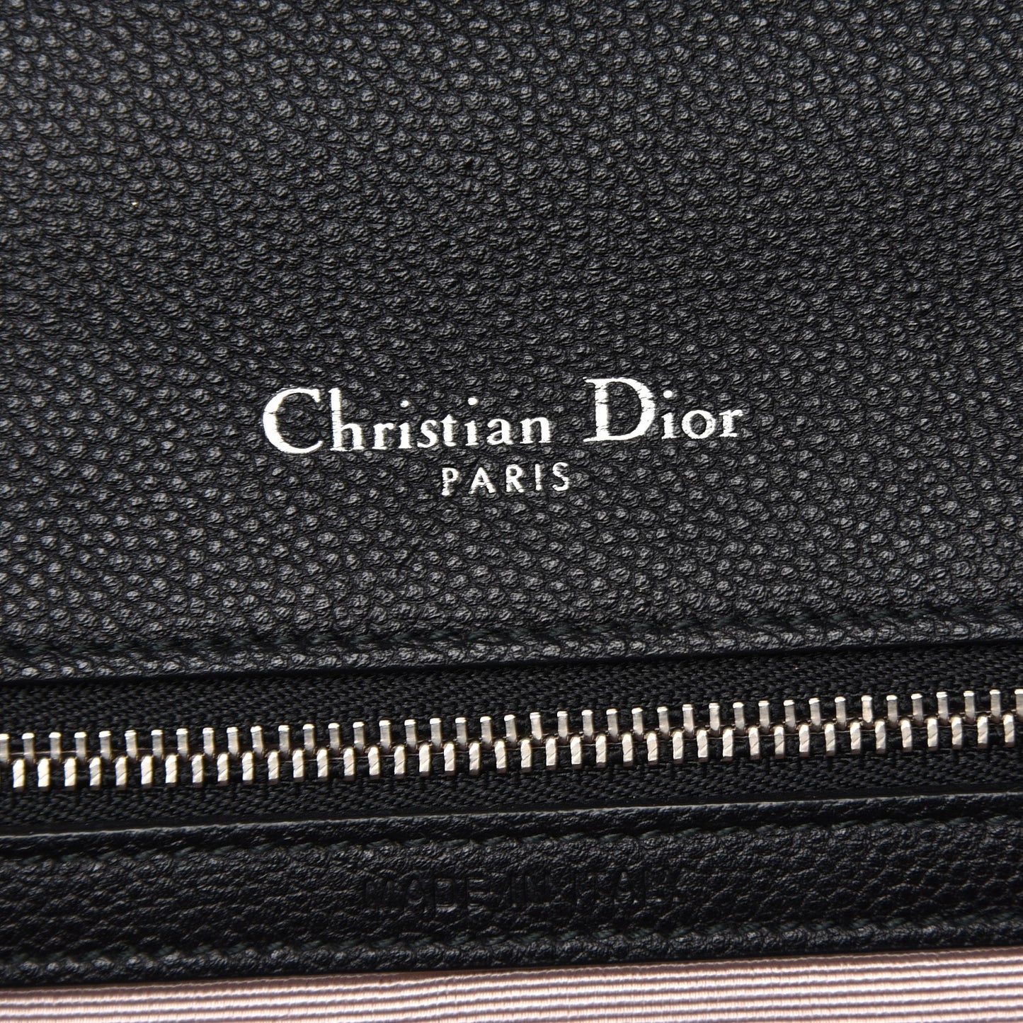 Grained Calfskin Medium Diorama Flap Bag Black