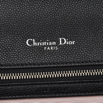 Christian Dior Grained Calfskin Medium Diorama Flap Bag Black 6 of 12