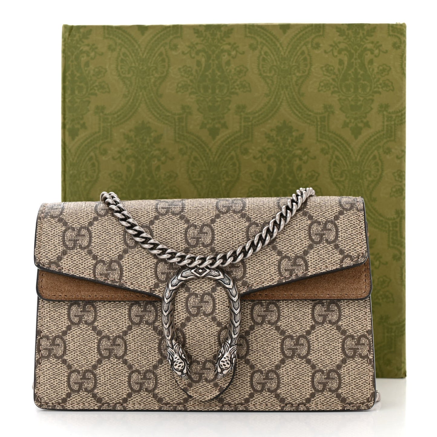GG Supreme Monogram Super Mini Dionysus Shoulder Bag Taupe