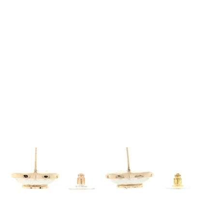 Chanel Pearl CC Heart Earrings Gold 3 of 4