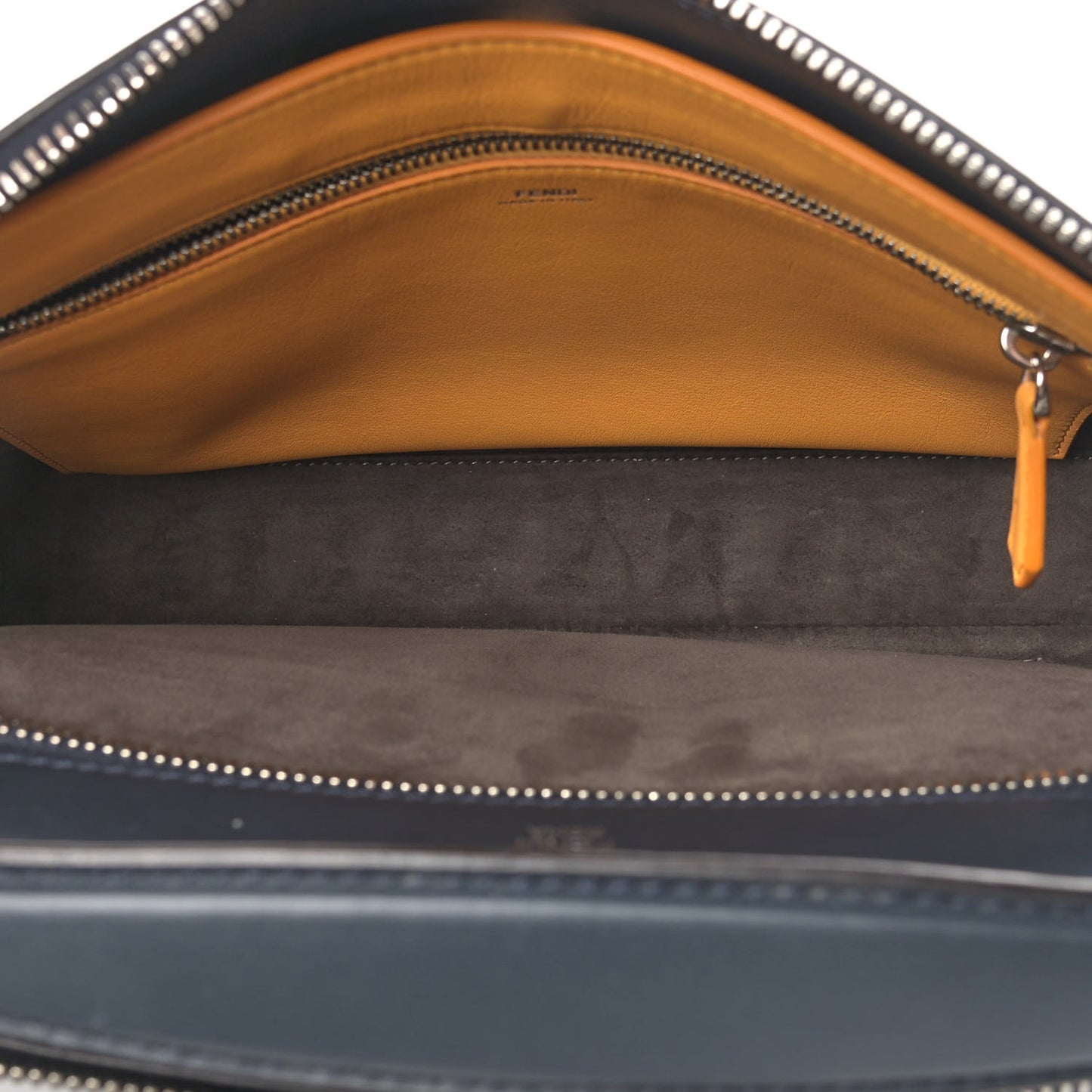 Vitello Baltico Dolce DotCom Satchel Navy Yellow