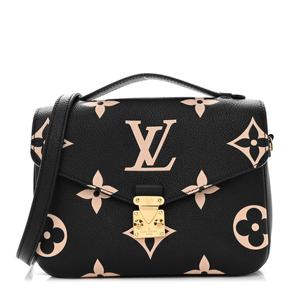 Louis Vuitton Empreinte Monogram Giant Pochette Metis Black Beige 1 of 9