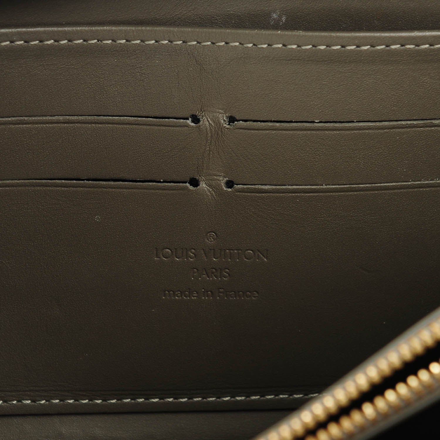 Louis Vuitton Vernis Zippy Wallet Gris Art Deco 9 of 10