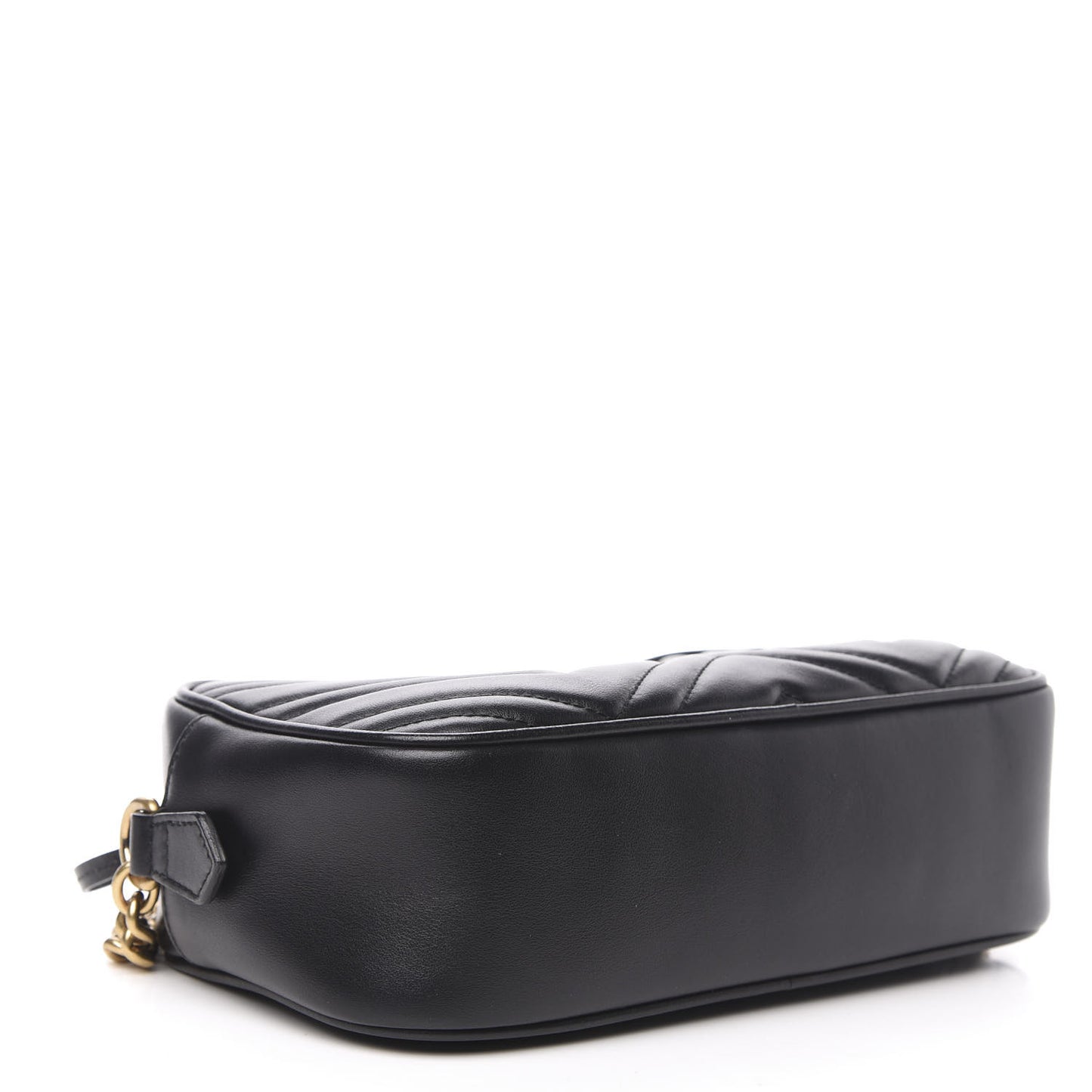 Calfskin Matelasse Small GG Marmont Chain Shoulder Bag Black