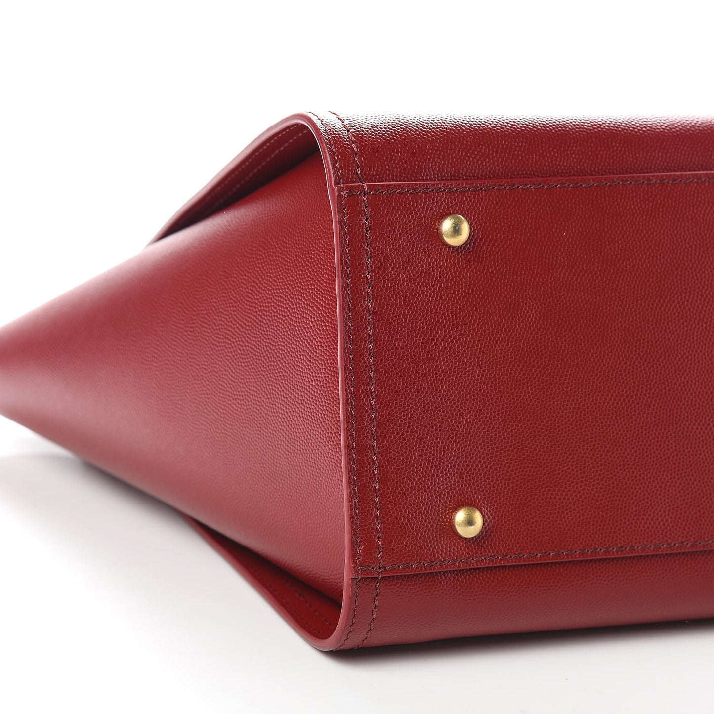 Caviar Small Studded Deauville Tote Burgundy