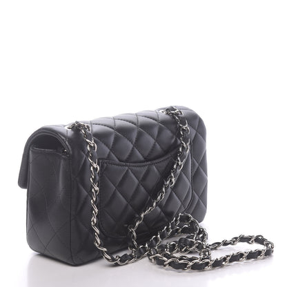 Chanel Lambskin Quilted Mini Rectangular Flap Black 3 of 11