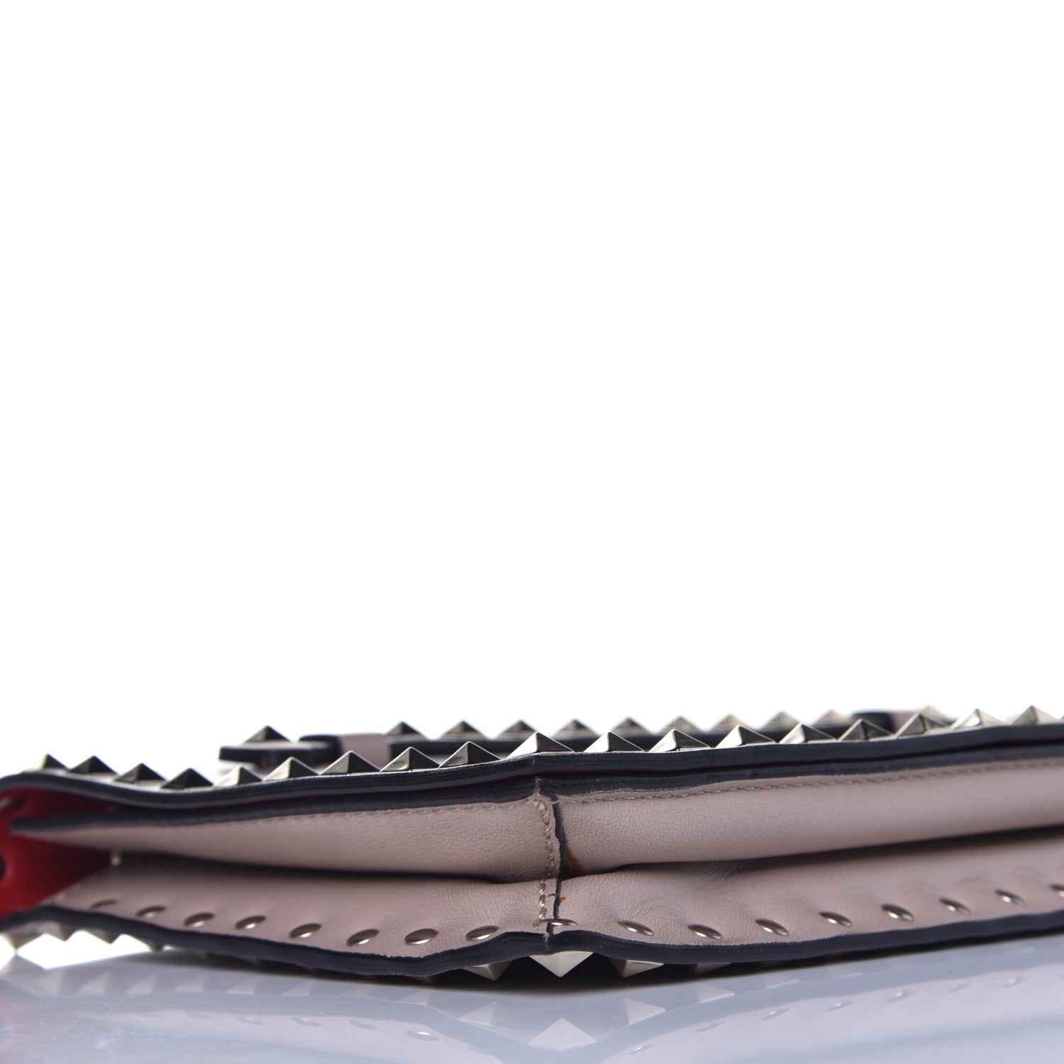 Valentino Garavani Nappa Rockstud Wristlet Clutch Poudre 7 of 8