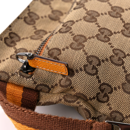 Gucci GG Monogram Web Double Pocket Belt Bag Yellow 18 of 19