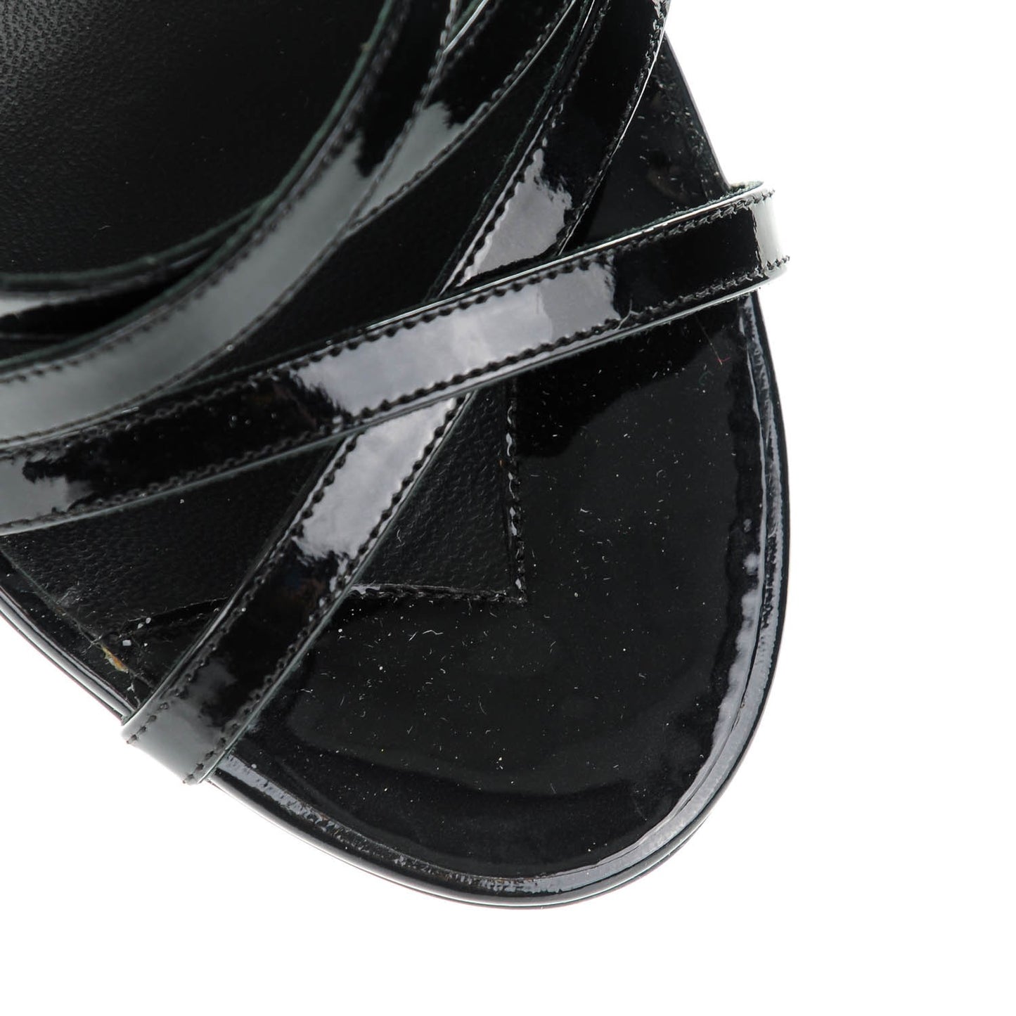 Patent CC Sandals 37 Black Gold