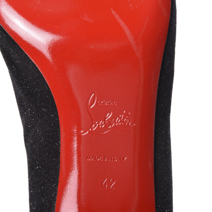 Christian Louboutin Veau Velours Glitter Corneille 45 Pumps 42 Black 7 of 8