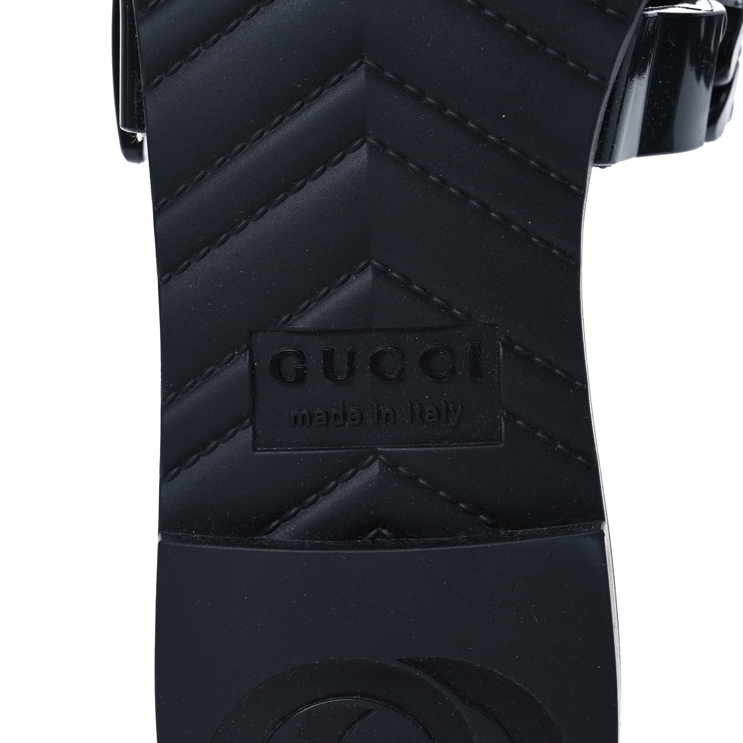 Gucci Rubber Womens Slide Sandals 36 Black 8 of 10
