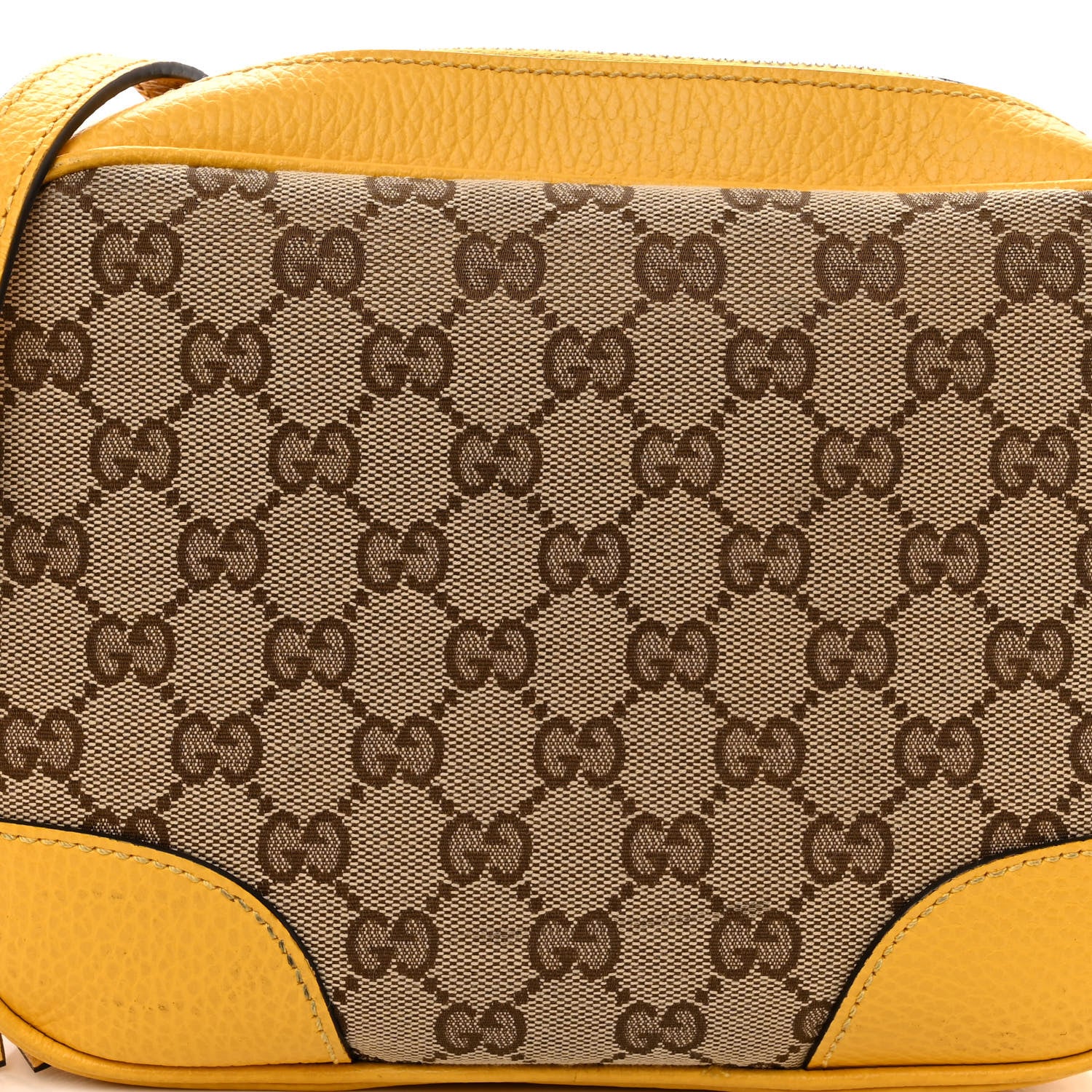 Gucci Monogram Dollar Calfskin Mini Bree Messenger Bag Beige Ebony New Buttercup 8 of 12
