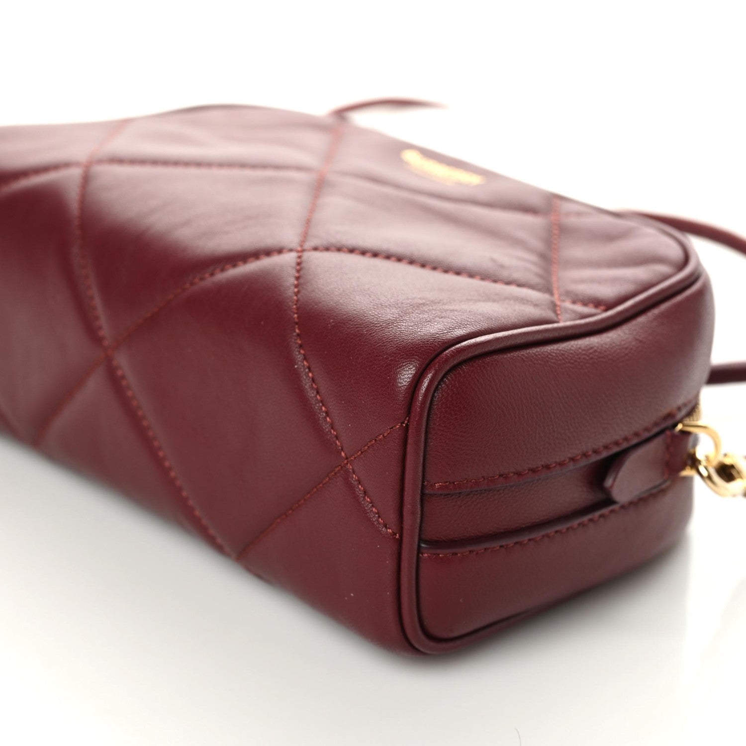 Burberry Lambskin Quilted Camera Bag Burgundy Red 8 of 8