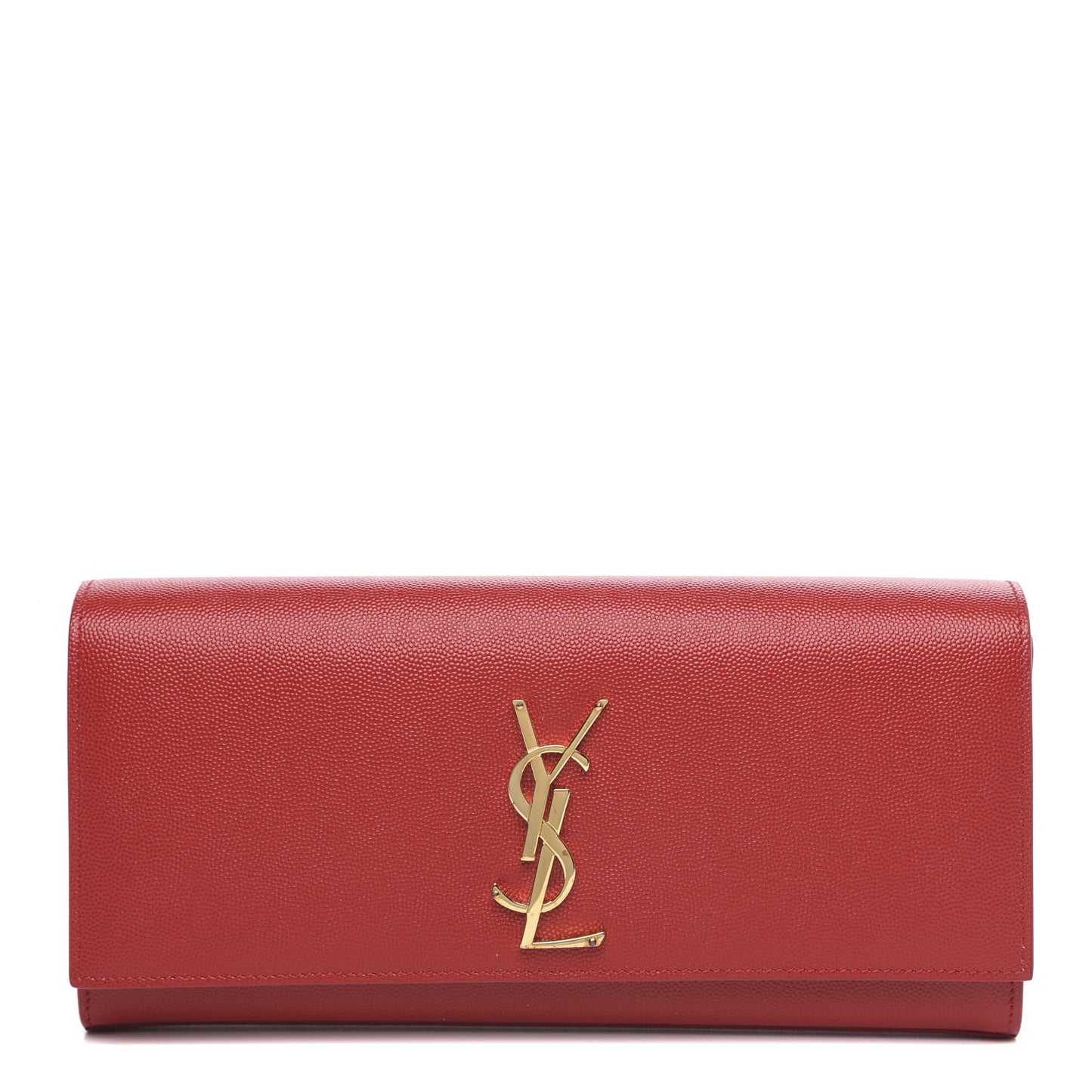 Grain De Poudre Classic Monogram Cassandre Clutch Rouge Orient