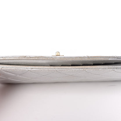 Chanel Metallic Lambskin Quilted Reissue Yen Wallet Silver 5 of 18