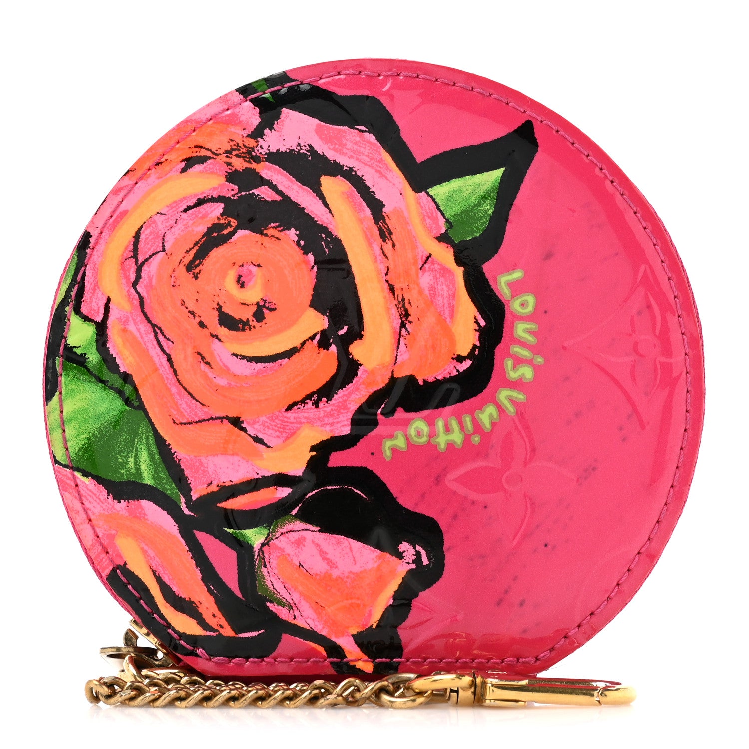 Louis Vuitton Vernis Roses Chapeau Coin Purse Rose Pop 1 of 12