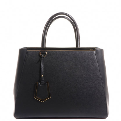 Fendi Vitello Elite Medium 2Jours Tote Black 1 of 12