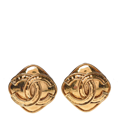 Chanel CC Square Clip On Earrings Gold 1 of 6