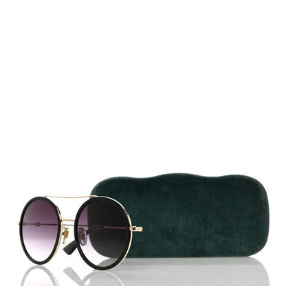 Gucci Metal Round Frame Sunglasses GG0061S Black 8 of 8