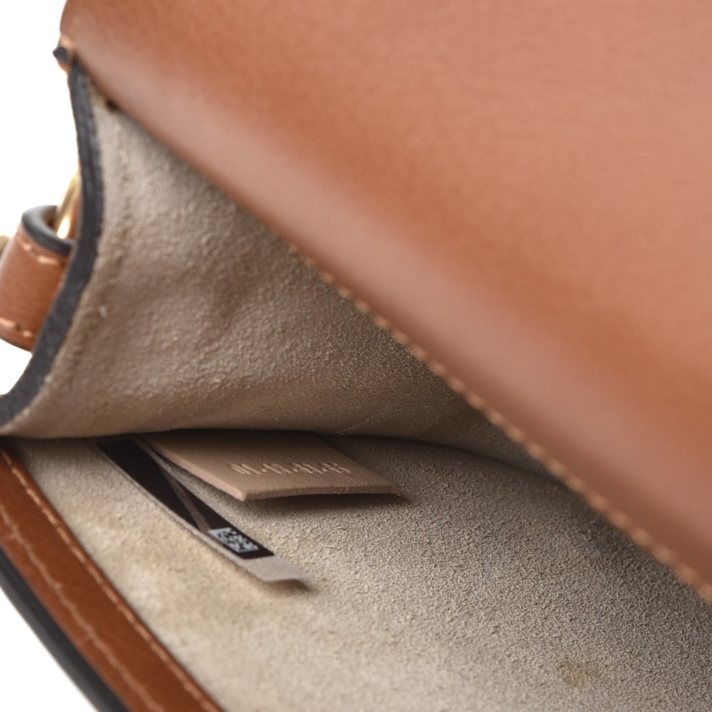 Calfskin Suede Medium Nile Bracelet Bag Caramel