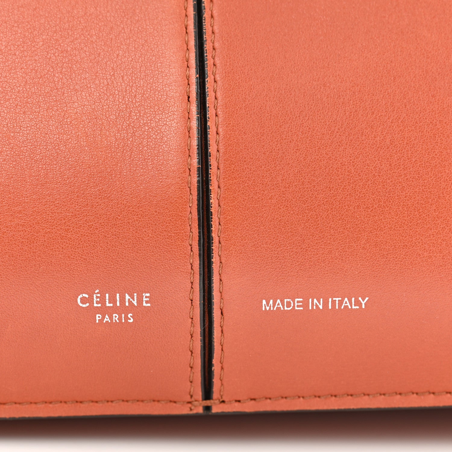 Celine Calfskin Medium Tri-Fold Bag Brick 6 of 13