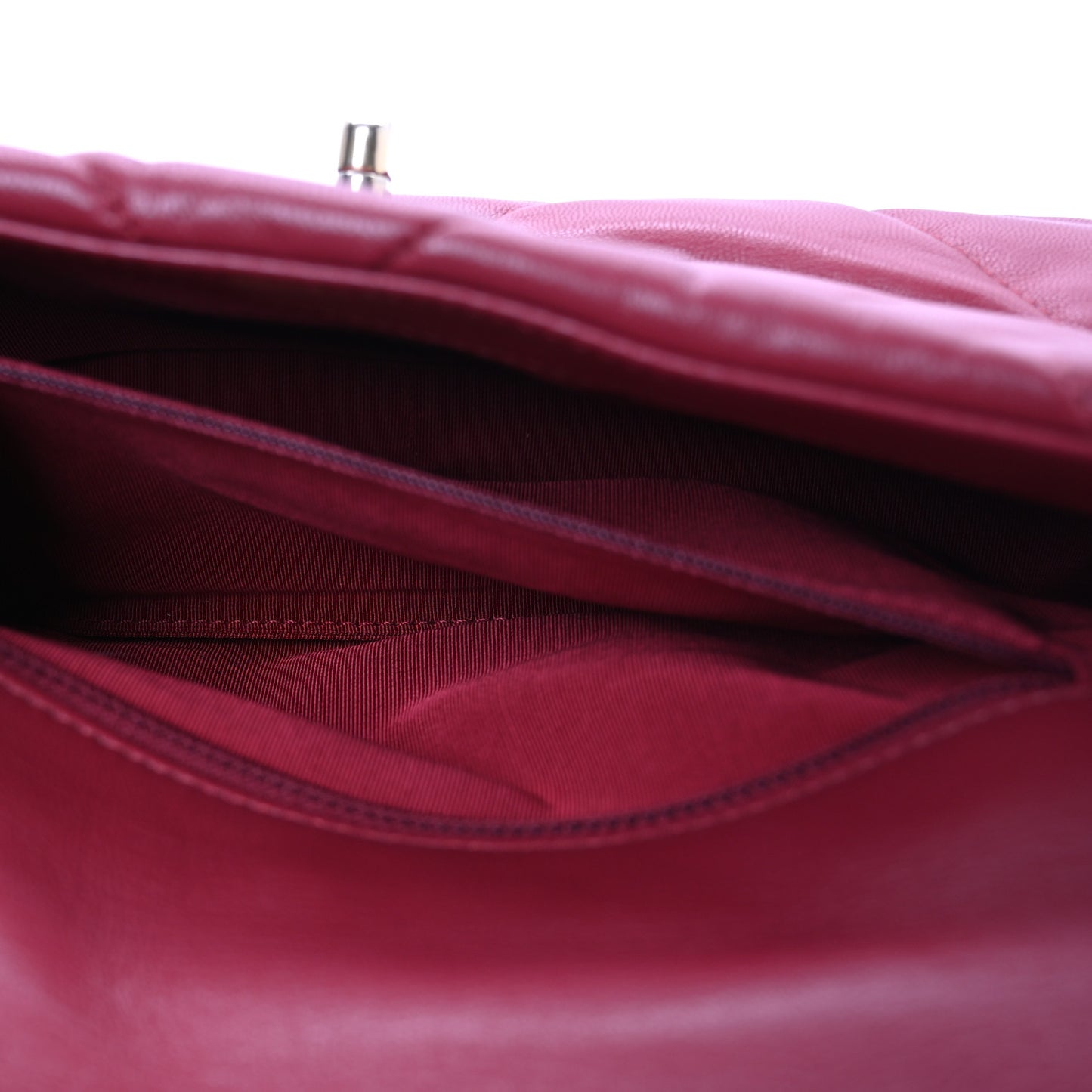 Goatskin Quilted Medium Chanel 19 Flap Red