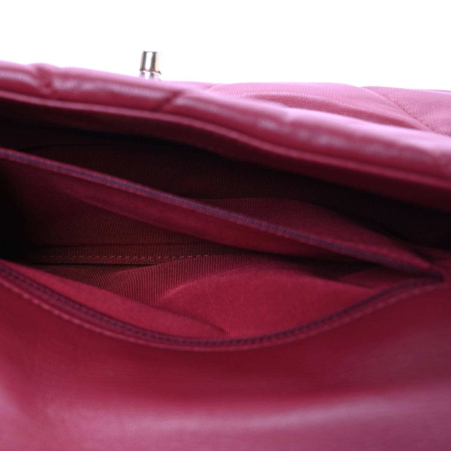 Chanel Goatskin Quilted Medium Chanel 19 Flap Red 6 of 12