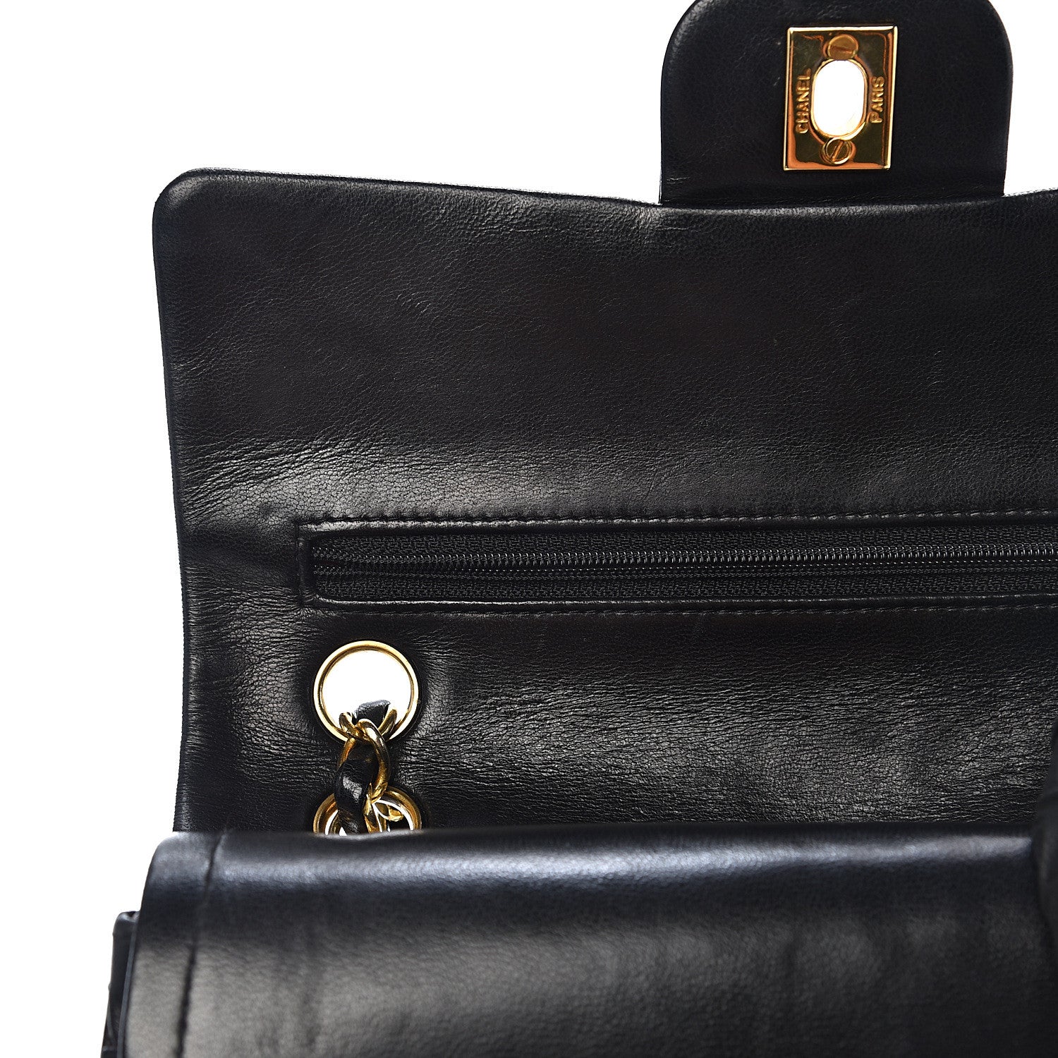 Chanel Lambskin Quilted Small Double Flap Black 9 of 16