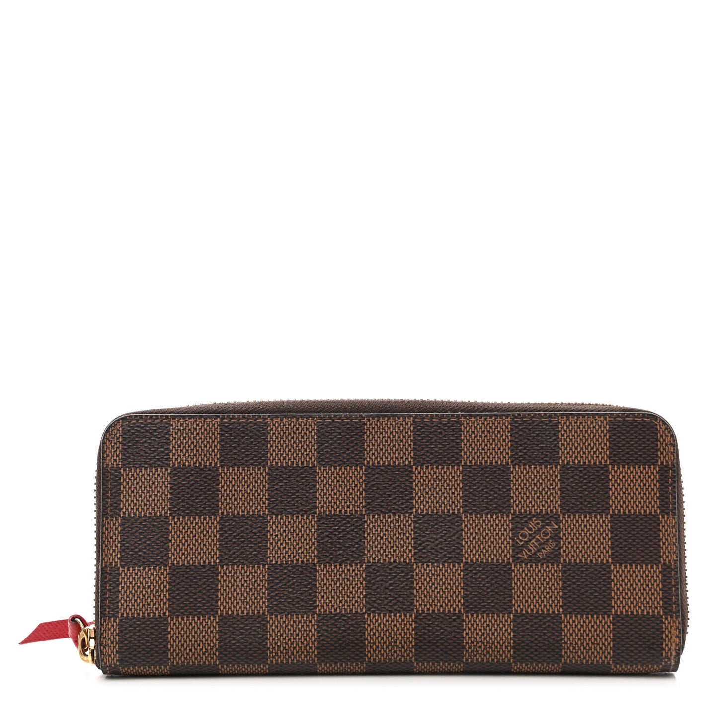 Damier Ebene Clemence Wallet Cherry