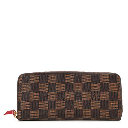 Louis Vuitton Damier Ebene Clemence Wallet Cherry 1 of 6