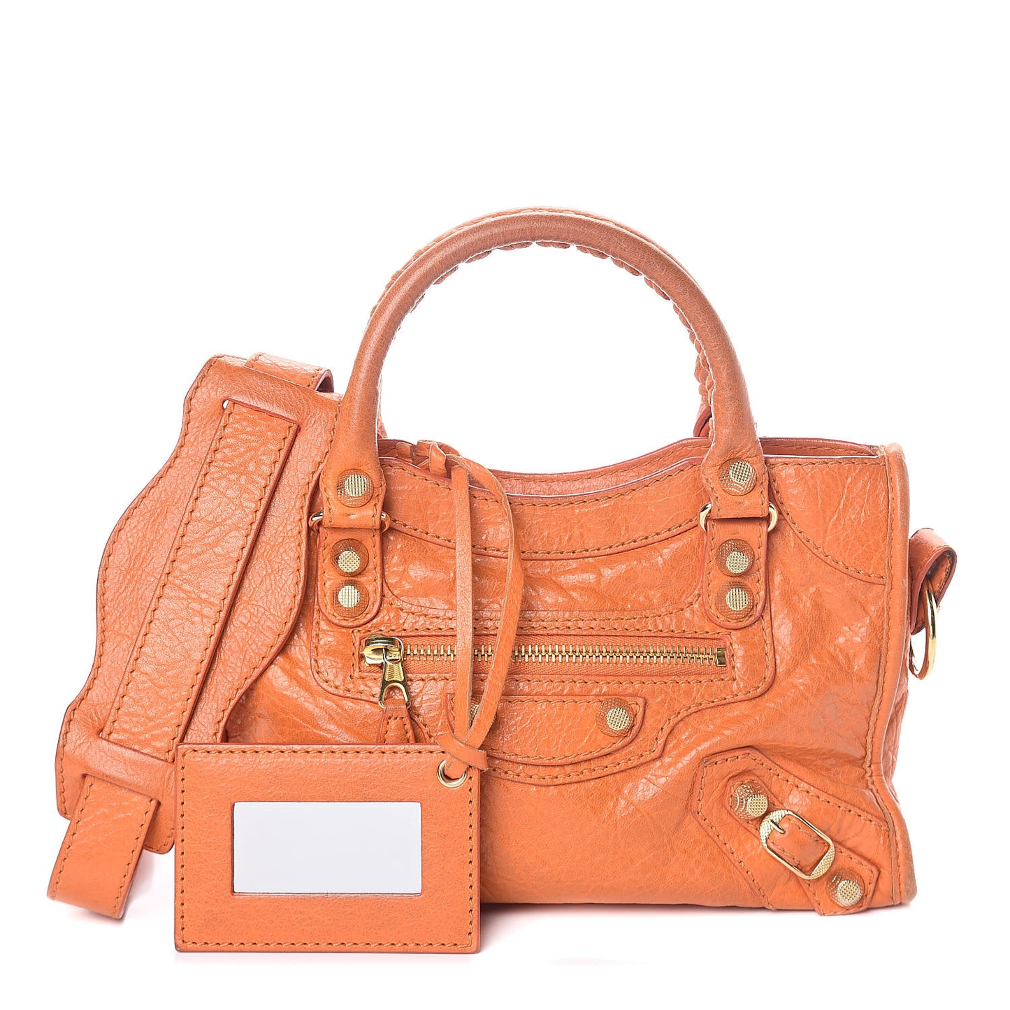 Agneau Giant 12 Gold Hardware Mini City Tangerine