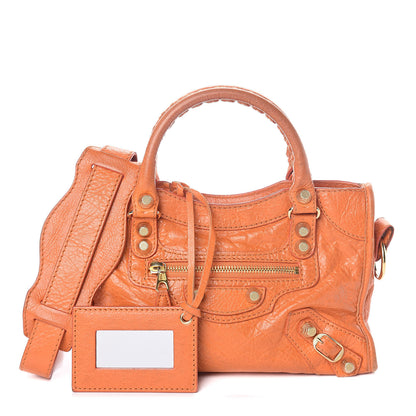 Balenciaga Agneau Giant 12 Gold Hardware Mini City Tangerine 1 of 8