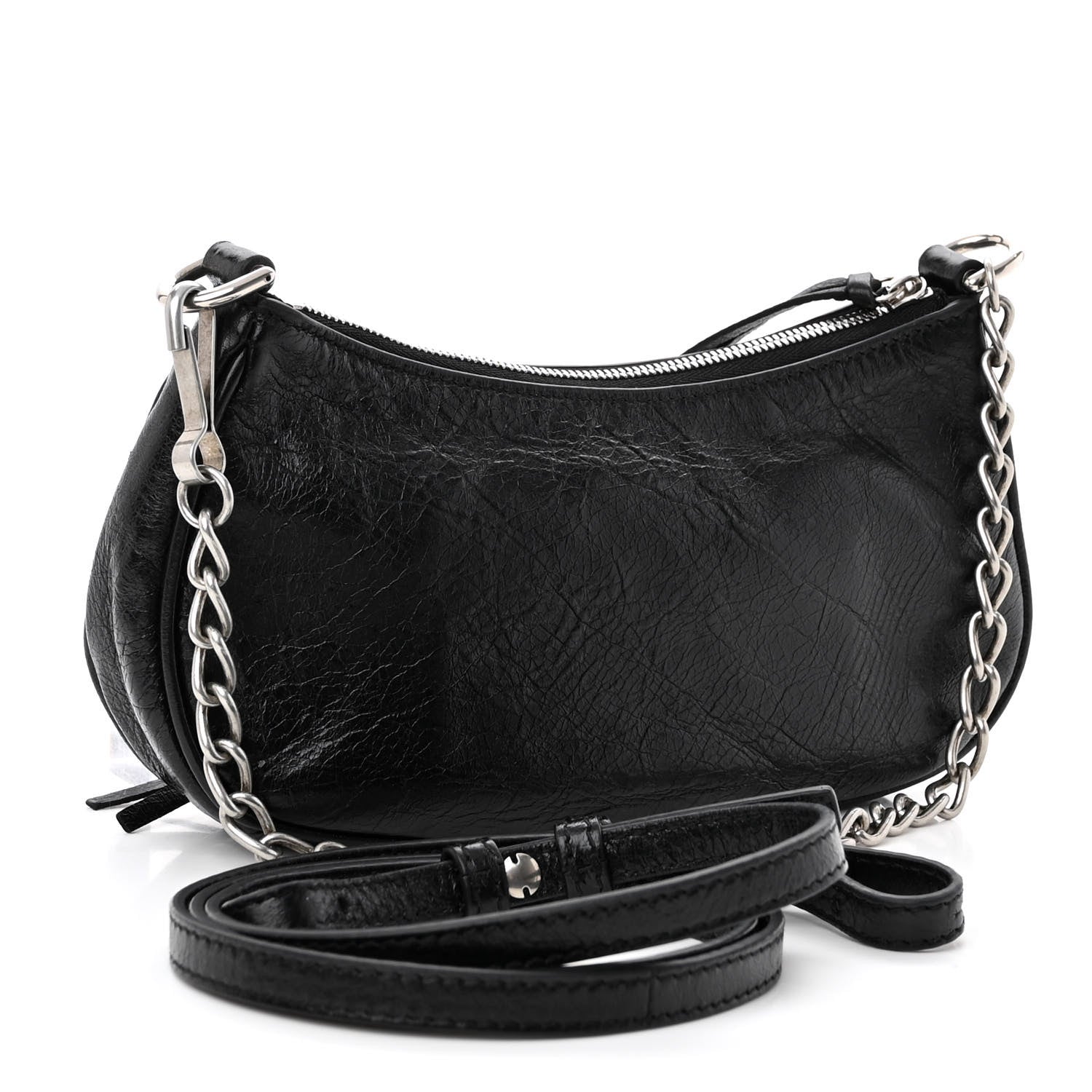 Balenciaga Agneau Arena Le Cagole Mini Purse With Chain Black 3 of 9