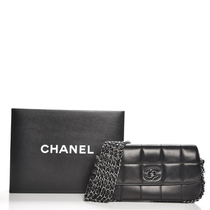 Chanel Chocolate Bar Quilted Lambskin 5 Chain Flap Black 8 of 8