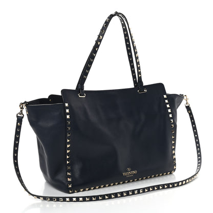Valentino Garavani Vitello Medium Rockstud Tote Marine 2 of 11