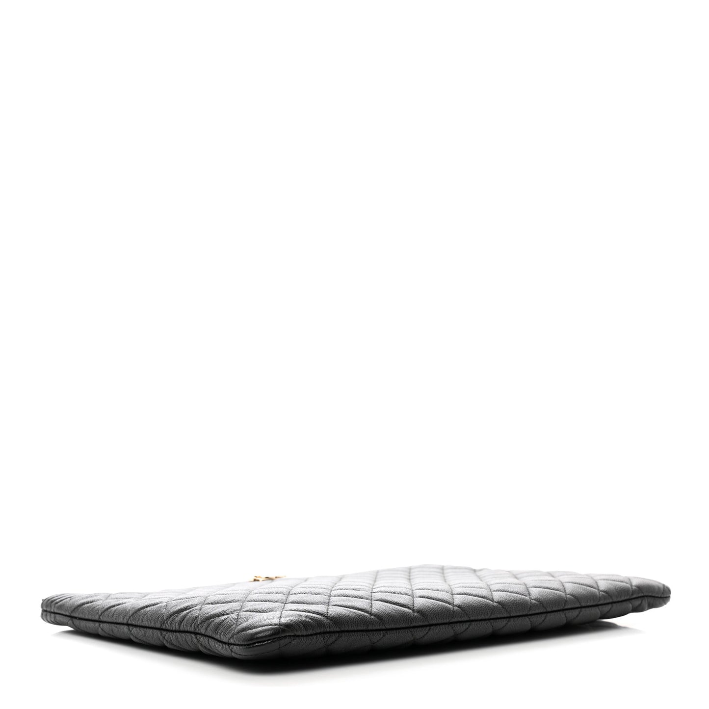 Caviar Quilted Large Boy Cosmetic Case Black