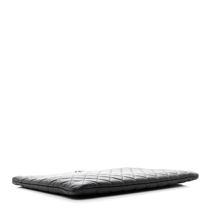 Chanel Caviar Quilted Large Boy Cosmetic Case Black 4 of 7