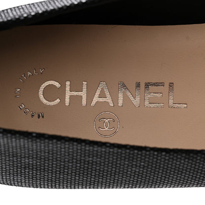 Chanel Fantasy Goatskin Patent Calfskin Crystal Cap Toe CC Ballerina Flats 39 Black 9 of 14