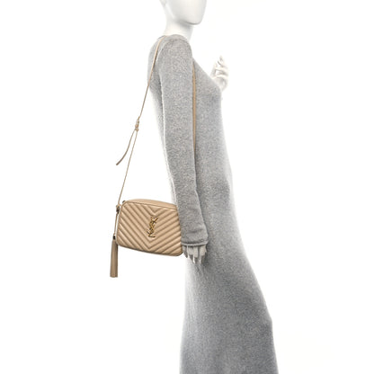 Saint Laurent Calfskin Matelasse Monogram Lou Camera Bag Avorio 2 of 13