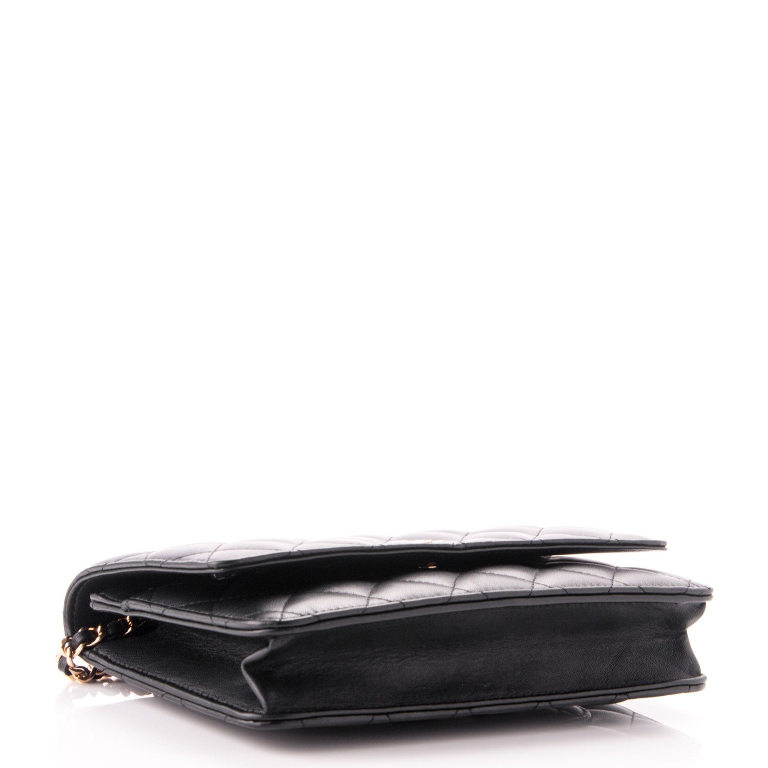 Chanel Lambskin Quilted Wallet On Chain WOC Black 4 of 8