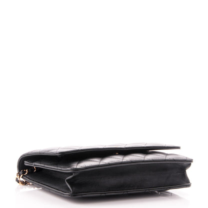 Chanel Lambskin Quilted Wallet On Chain WOC Black 4 of 8