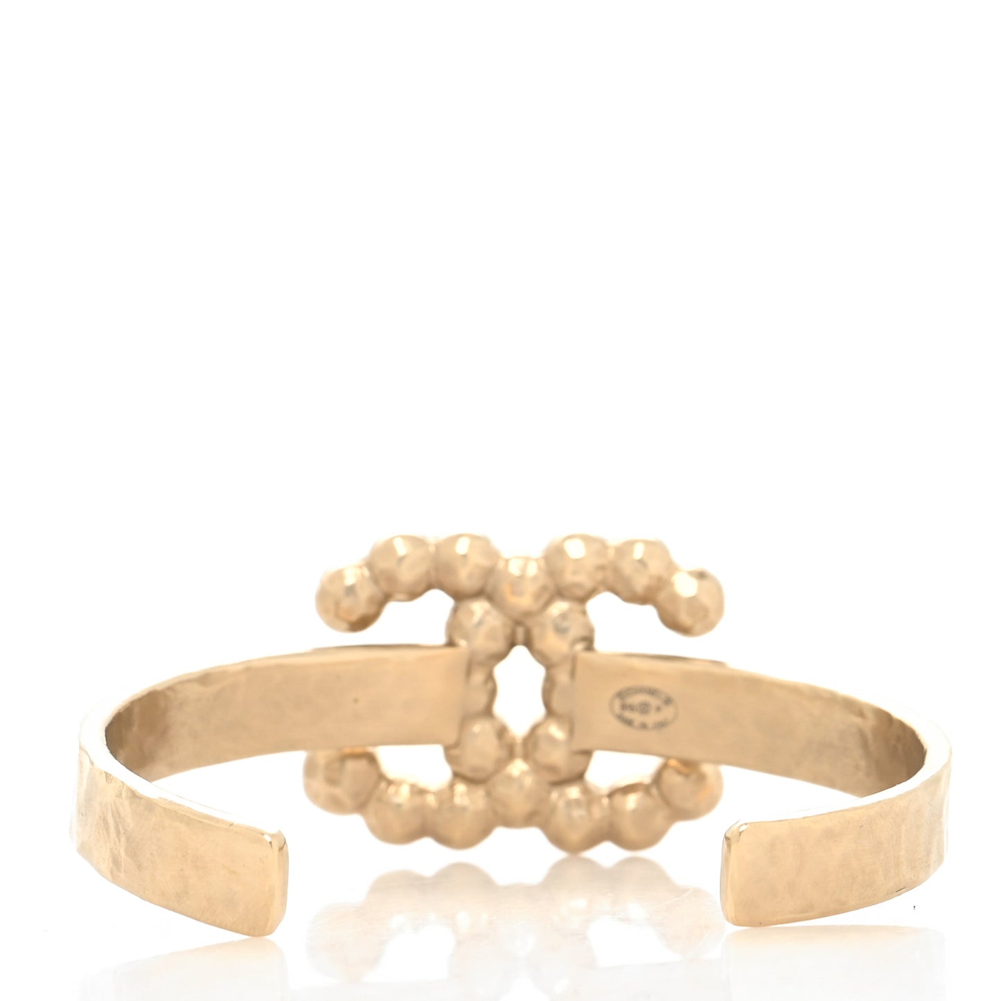 Pearl CC Cuff Bracelet Gold Pearly White