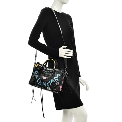 Balenciaga Agneau Graffiti All Over Classic Hardware S City Black Multicolor 2 of 7